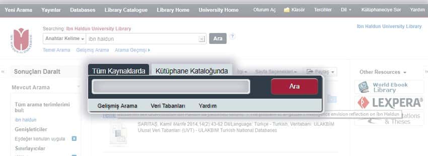 EBSCO Keşif Aracı Kullanıma Açıldı