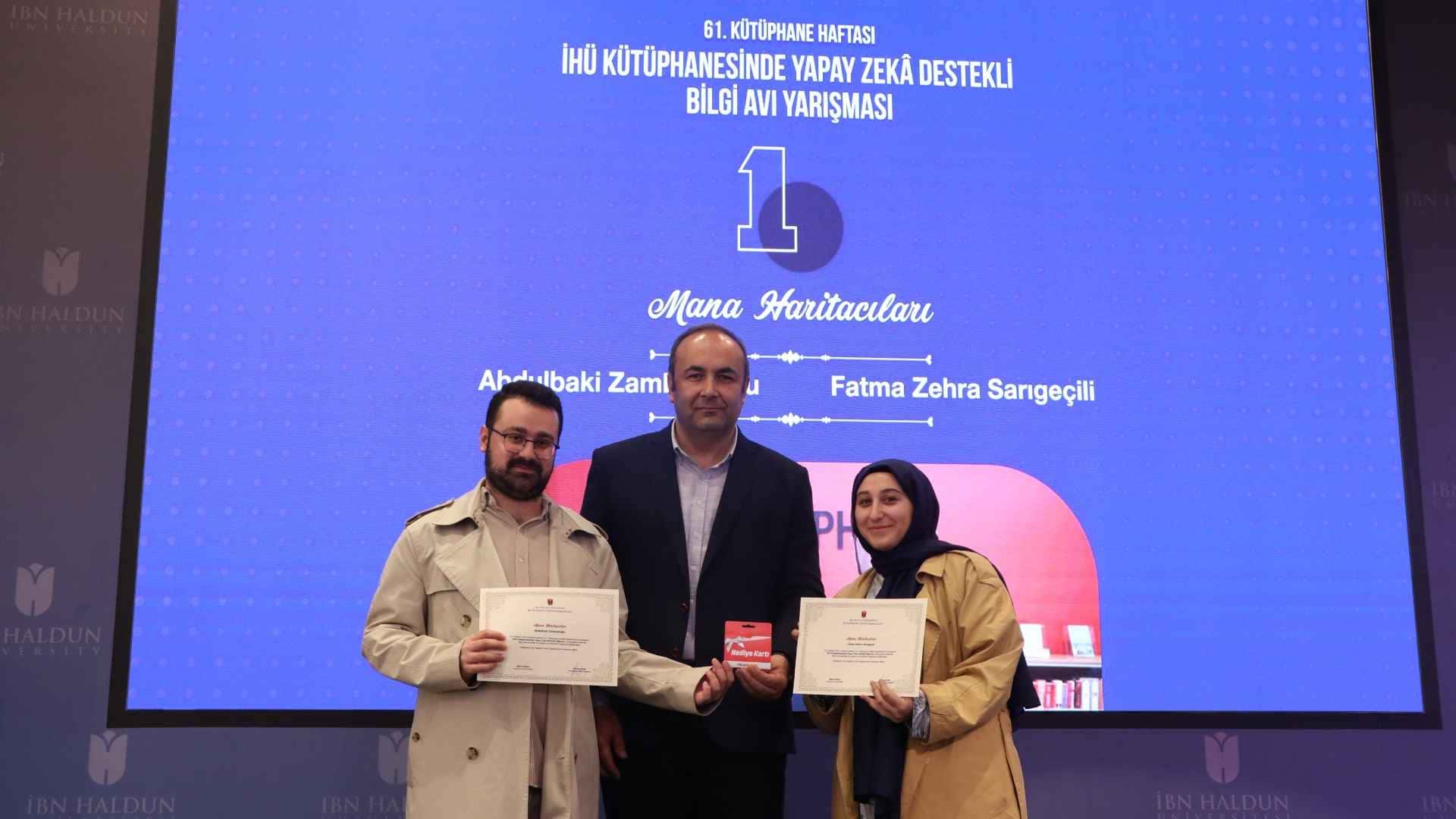 As part of the 61st Library Week Activities, the Artificial Intelligence Supported Knowledge Hunt Competition was held at the IHU Library