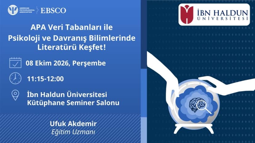APA Veri Tabanları ile Psikoloji ve Davranış Bilimlerinde Literatürü Keşfet!